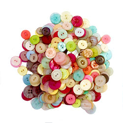 RayLineDo 100G Assorted Colors and Sizes Resin Buttons Variety of Patterns, 2 Holes and 4 Hole, for