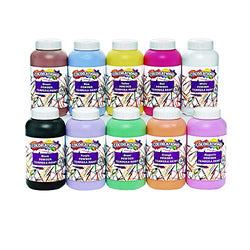 Colorations Powder Tempera Paint 1 lb. Multicolor Variety Pack Classroom Supplies for Arts and Crafts (Set of All 10) (Item # CPTSET)