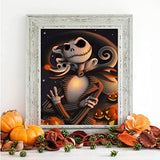 QUITEDEW Halloween Diamond Painting Kits,Diamond Painting Human Skeleton,Diamond Art Halloween,5D Diamond Painting,Fashionable Home Interior Diamond Painting and The Best Gifts,Size 12*16 inch.