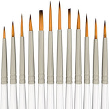 Detail Paint Brush Set - 12 Miniature Brushes with Holder for Fine Detailing & Art Painting -