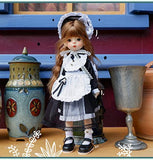 New 1/6BJD Doll Clothes Lolita Lace Dress Headwear Socks Set 30cm Doll Clothes BJD SD YOSD Doll Accessories (Black)