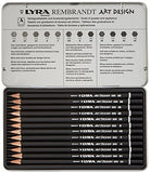 LYRA Rembrandt Art Design Drawing Pencils, Set of 12 Pencils, Assorted Degrees (1111120)