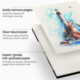 Arteza Watercolor Paper Pad, 9 x 12 Inches, 14 Sheets of Double-Sided Fine-Grained 100% Cotton Paper, 140-lb, Hot-Press, Art Supplies for Watercolor Techniques and Mixed Media
