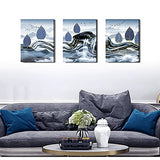 Abstract Wall Decor For Living Room Bedroom Wall Art Paintings Abstract Mountain Creative Leaves Artworks Pictures For Office Decoration Bathroom Home Decorations Posters 16x24 Inch/Piece 3 Panels