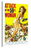 artprints1stop Canvas Print Wall Art - Classic Vintage Movie Poster Attack of The 50ft Woman - 16x24 inches