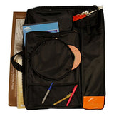 US Art Supply Black Nylon Art Portfolio Carry Backpack Bag, (Size: 25-1/2" x 19" x 4-3/8")