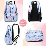 Lohol Lightweight Galaxy Backpacks for Teen Girls & Women, Water Resistance Daypack for Travel, School (Tie dye Blue)