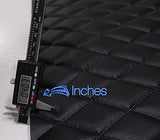 Vinyl Grain Texture Quilted Foam BLACK Fabric 2" x 3" Diamond With 3/8" Foam Backing Upholstery /