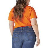 Dickies Women's Plus Size Short Sleeve Heavyweight T-Shirt, Orange, 3X-Large