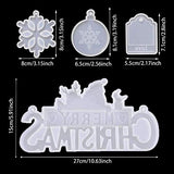 4 Pcs Christmas Decorations Silicone Resin Molds,Merry Christmas Mold Snowflake Pendant Mold Christmas Tree decor Ornaments Epoxy Resin Casting Mold for DIY Xmas Tree Ornament Art Craft Indoor Outdoor