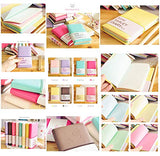 6 Pcs 3x5 Inch Pocket Notebooks Set Super Mini Pocket Smiley Diary Notebooks Memo Note Book PU Leather Case (6)