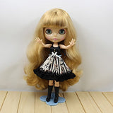MagiDeal 1/6 BJD Doll Braces Skirt Lace Dress for 12inch Blythe Pullip DZ AS DOD Dolls Clothes Party Outfit Accessories