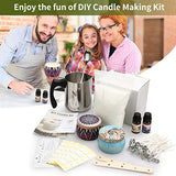 Candle Making Kits for Starter, Scented Candles DIY Supplies, Arts and Crafts for Adults and Kids, Including Fragrance Oils, Beeswax, Cotton Wicks, Metal Pot, Candle Dyes, Candle Jars and More