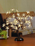 Lightshare 18-inch Crystal Flower LED Bonsai Tree, Warm White, 36 LED Lights, Clear Flower, Battery