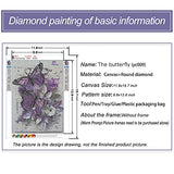 FEGAGA 5D Flower Diamond Painting Kits for Adults ，Full Drill Paint with Diamond Art Butterfly Animal Painting by Number Kits Home Wall Decor (11.8X15.7inch)