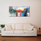 Abstract Landscape Canvas Wall Art Handmade Modern Oil Paintings Lake Scenery Picture