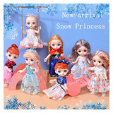 HUIEU 16cm Doll Blue Eyes 13 Movable Joints 1/12 BJD Mini Doll Toys for Children Fashion Clothes DIY Dress Up Dolls for Girls Gift Window Decoration Crafts Cute (Color : 19)