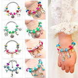 Charm Bracelet Making Kit for Girls, 85Pcs Jewelry Making Kit, Bracelets for DIY Craft, Toys Gifts Set for Girls Teens Age 8-12