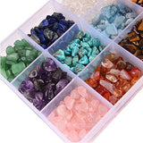 PLTbeads Natural Chips Stone Irregular 7-8mm Gemstone Beads 15 Multicolor With Box Set Value Pack