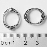 Heather's cf 70 Pieces Silver Tone Oval Flat Bead Frame Findings Jewelry Making 19X15mm