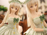 4 PCS 1/3 SD16 DD DY BJD Dress Suit Outfit / European Style Dress Doll Dollfie LUTS / Tee Dress Sailor Suit / Green Plaids