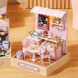 DIY Dollhouse Miniature Kit with Furniture, 3D Wooden Miniature House DIY Dollhouse Kit for Kids for Kids QT32