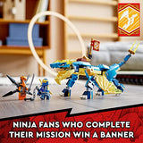 LEGO NINJAGO Jay’s Thunder Dragon EVO 71760 Playset Featuring a Posable Dragon Toy, NINJAGO Jay and a Snake Toy; Building Kit for Kids Aged 6+ (140 Pieces)