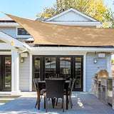 AsterOutdoor Sun Shade Sail Rectangle 16' x 16' UV Block Canopy for Patio Backyard Lawn Garden Outdoor Activities, Sand