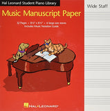 Hal Leonard student piano library music manuscript paper. Wide staff