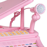 BAOLI 31 Keys Little Pink Piano for Girls with Microphone Electronic Organ Music Keyboard for Kids