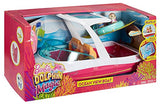Barbie Dolphin Magic Ocean View Boat Playset - Take Barbie Doll and Her Friends for a Water Ride - Puppies Can Tube Behind - Scuba Snorkel and Life Vest Included - Dolls Sold Separately