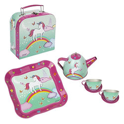 Pink Poppy Unicorn Tea Set with Mini Mint Carrying Case