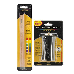Prismacolor Premium Pencil Sharpener and Colorless Blenders, Bundle of 2 Colored Pencil Accessories