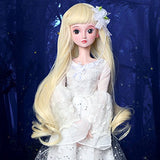 Homyl Enchanted White Sequined Tulle Dress Outfit Clothing for 1/3 60cm Night Lolita BJD SD Doll