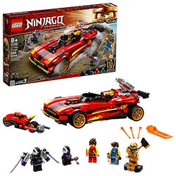 LEGO NINJAGO Legacy X-1 Ninja Charger 71737 Ninja Toy Building Kit Featuring Motorcycle and Collectible Minifigures, New 2021 (599 Pieces)