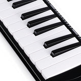 Eastar 37 Key Melodica Instrument with Mouthpiece Air Piano Keyboard,Carrying Bag Black