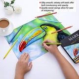 MARKART 48 Colored Pencils Set for Adult Coloring Book, Sketch, Shading, Blending Crafting, Soft Cores, Professional Art Coloring Drawing Pencils for Beginners & Pro Artists in Tin Box