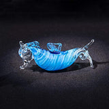 Crystalsuncatcher Set 2 Hand Blown Glass Seahorse Figurines Miniature Animals Art Glass Collection, Handmade Glass Sculpture Gifts