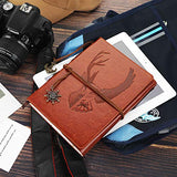 Leather Journal Writing Notebook for Women & Men, Perfect Gift for Art Sketchbook Travel Diary (Owl, A5)