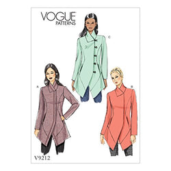 Vogue Patterns Seamed and Collared Jacket Sewing Pattern for Women, Sizes 14-22
