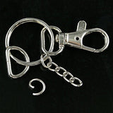 Swpeet 150Pcs Metal Lobster Claw Clasps Hook Kit, Including 30Pcs Key Chain Hooks, 30Pcs D Rings,