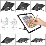 QENSPE Wireless A3 Light Pad for Diamond Painting, Rechargeable LED Tracing Light Box, 6-Level Dimmable Diamond Art Light Board, A3 Light Pad with Built-in Stand Diamond Painting Accessories Tools