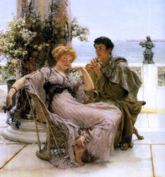 Sir Lawrence Alma-Tadema Courtship - The Proposal - 20" x 20" Premium Canvas Print
