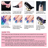 SXC G-18 Nail Foil Glue Gel Complete Kit with Foil Stickers Nail Transfer Tips Manicure Art DIY 2X 15ML, 20PCS Flower Stickers 3X 8ml Top Coat, Matte Top Coat & Base Coat, UV LED Lamp Required