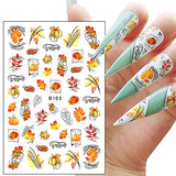 Fall Nail Art Stickers Decals Valentines Day Nail Decorations 3D Self-Adhesive Valentines Day Wedding Love Heart Lip Sticker Heart Color Red Lip Series Nail Sticker 12 Sheets (Fall)