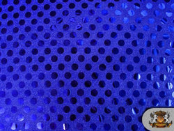 Sequin Big Dots Blue Fabric / 44" Wide / Sold By the Yard