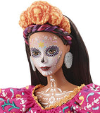 Barbie 2021 Dia De Muertos Doll (11.5-in) Wearing Traditional Embroidered Dress, Flower Crown & Calavera Face Paint, Gift for Collectors