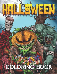Halloween Coloring Book: Horror Coloring Book For Adults With Vampires, Skeletons And Spooky Pumpkins