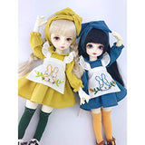 HMANE BJD Doll Clothes 1/4, Simple Style Pure Color Embroidery Pattern Dress for 1/4 BJD Dolls Ginger (No Doll)