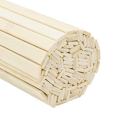 Favordrory 15.7 Inches Wood Craft Sticks Natural Bamboo Sticks Extra Long Sticks Can be Curved, Strong Natural Bamboo Sticks, 100PCS
